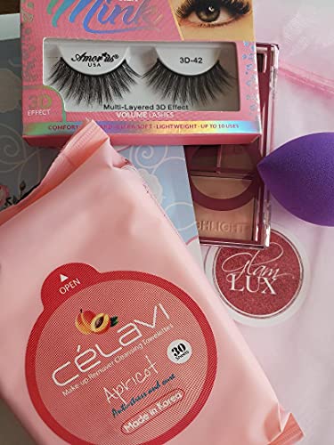 Beauty Bundle Box of 5 Full Size Cosmetic Products, Great gifts under $10, Includes a range of products eyeshadow, eyeliners, lip liners, glitter, lip gloss, bronzers, & highlighters - Morena Vogue