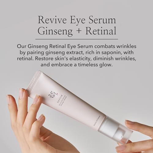 Beauty of Joseon Revive Eye Serum with Retinal Niacinamide Correction for Puffy Eye Bags Fine Lines Dark Circles Wrinkles, Korean Skin Care 30ml, 1 fl.oz - Morena Vogue