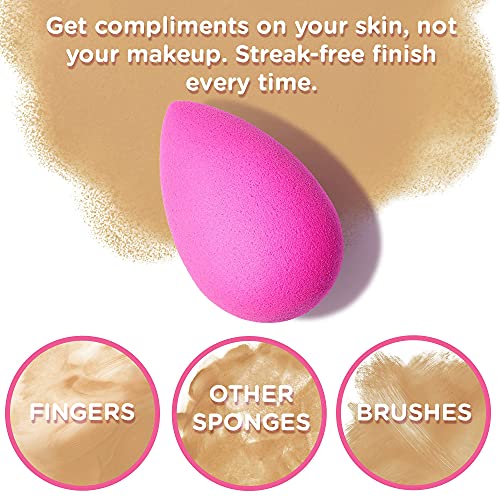 BEAUTYBLENDER Original Pink and Nude Beauty Blender, Makeup Sponges for Blending Liquid Foundations, Powders & Creams. Flawless, Professional Streak Free Application, Vegan, Cruelty Free - Morena Vogue