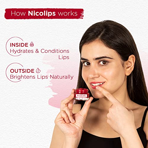 Bella Vita Organic NicoLips Lip Scrub Balm For Lightening & Brightening Dark Lips For Men & Women, 20g - Morena Vogue