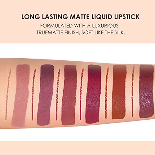 BestLand 12Pcs Matte Liquid Lipstick + Lip Liner Pens Set, One Step Lips Makeup Kits Pigment Velvety Nude Lip Stain Waterproof Long Wear Lip Gloss Make up Gift Set (Set A) - Morena Vogue