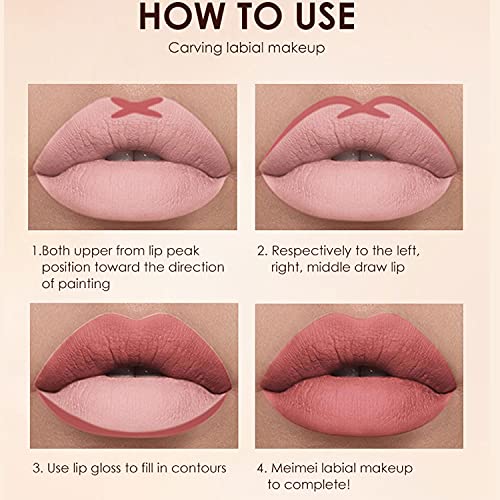 BestLand 12Pcs Matte Liquid Lipstick + Lip Liner Pens Set, One Step Lips Makeup Kits Pigment Velvety Nude Lip Stain Waterproof Long Wear Lip Gloss Make up Gift Set (Set A) - Morena Vogue