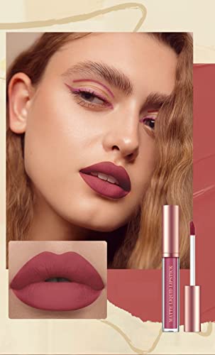 BestLand 12Pcs Matte Liquid Lipstick + Lip Liner Pens Set, One Step Lips Makeup Sets Pigment Velvety Nude Lip Stain Waterproof Long Wear Lip Gloss Make up Gift Set (Set B) - Morena Vogue