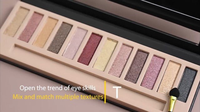 BestLand 2 Pack 12 Colors Makeup Nude Colors Eyeshadow Palette Natural Nude Matte Shimmer Glitter Pigment Eye Shadow Pallete Set Waterproof Smokey Professional Beauty Makeup Kit (2 PCS) - Morena Vogue