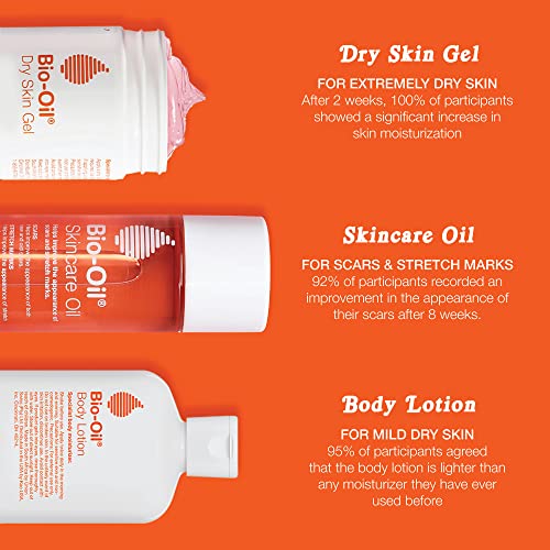 Bio-Oil Skincare Set, Trial Kit for Scars, Stretchmarks, and Dry Skin, 3 Pc Travel Size Kit Includes Skin Care Oil, Dry Skin Gel, and Body Lotion, use for Scars, Pregnancy Stretch Marks, and Dry Skin - Morena Vogue