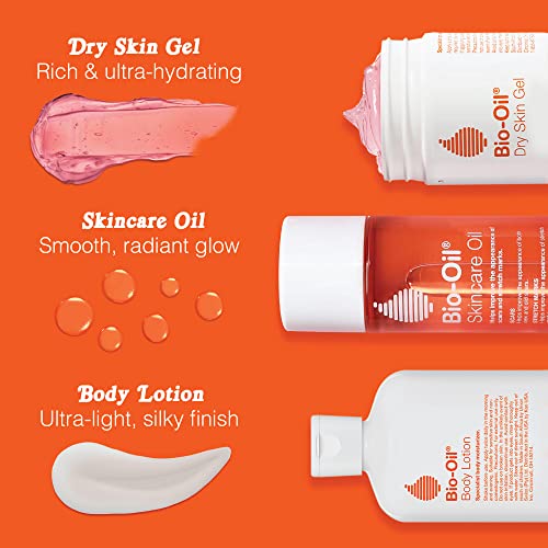 Bio-Oil Skincare Set, Trial Kit for Scars, Stretchmarks, and Dry Skin, 3 Pc Travel Size Kit Includes Skin Care Oil, Dry Skin Gel, and Body Lotion, use for Scars, Pregnancy Stretch Marks, and Dry Skin - Morena Vogue