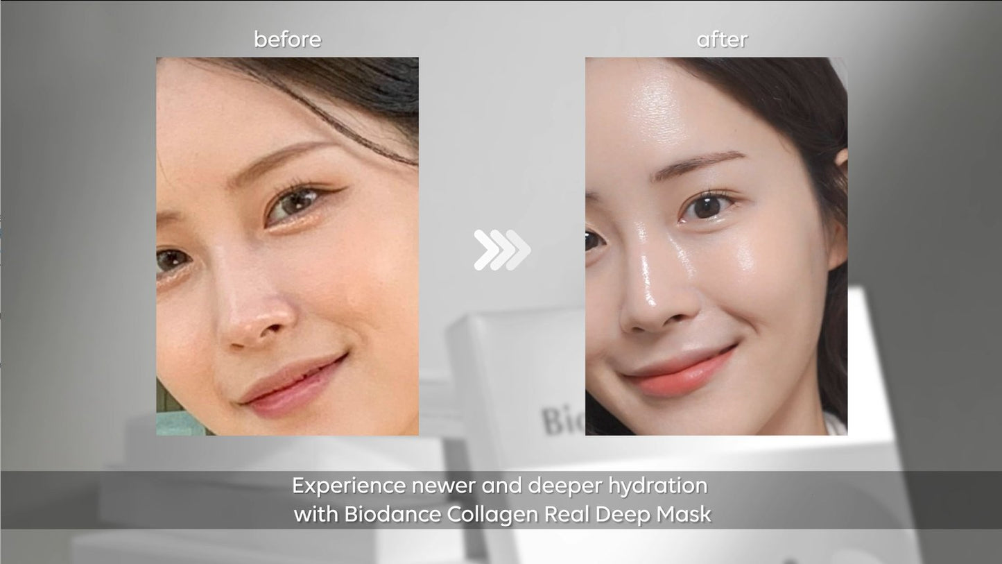 BIODANCE Bio-Collagen Real Deep Mask, Hydrating Overnight Mask, Pore Minimizing, Elasticity Improvement, 34g x4ea - Morena Vogue