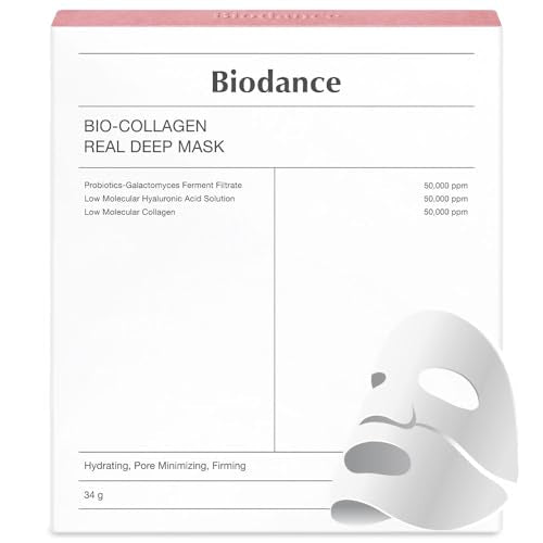 BIODANCE Bio-Collagen Real Deep Mask, Hydrating Overnight Mask, Pore Minimizing, Elasticity Improvement, 34g x4ea - Morena Vogue