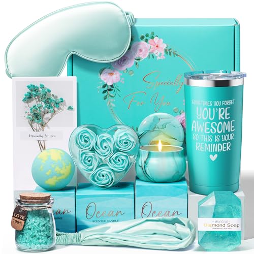 Birthday Gifts for Women Friendship, Ocean Relaxing Spa Gifts Basket for Women Self Care Gifts, Thank You Gifts Set Mothers Day Gifts for Mom Her Best Friend Sister Coworker Nurse Teacher Appreciation - Morena Vogue