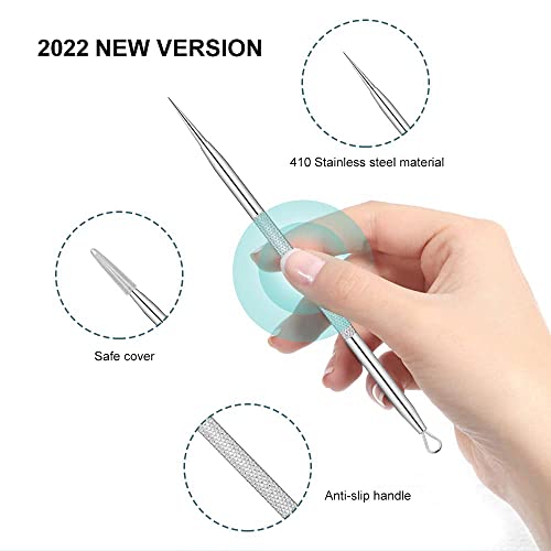 Blackhead Remover, 2 PCS Pimple Popper ，Stainless Steel Pimple Extractor Blackhead Removal Tool Risk Free Treatment for Blemish,Whitehead Popping - Morena Vogue