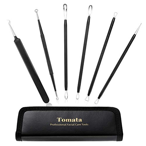 Blackhead Remover Pimple Popper Tool Kit - (6 Piece Kit) - Professional Stainless Pimples Comedone Extractor Removal Tool - Morena Vogue