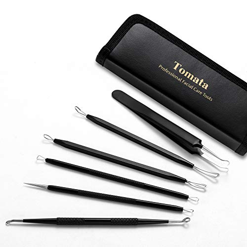 Blackhead Remover Pimple Popper Tool Kit - (6 Piece Kit) - Professional Stainless Pimples Comedone Extractor Removal Tool - Morena Vogue