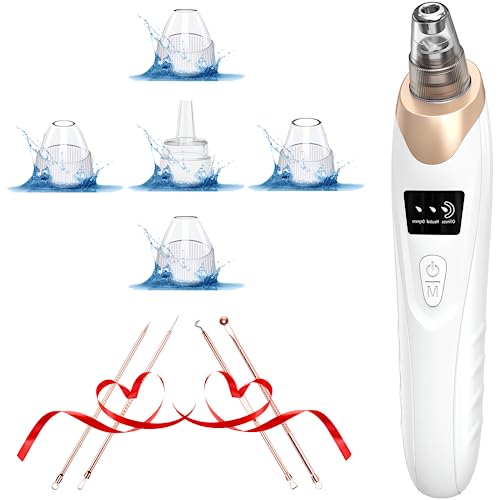 Blackhead Remover Pore Vacuum Kit - 2023 Upgraded Blackhead Extractor Tool with 3 Adjustable Suction Levels, 5 Probes, USB Rechargeable, Suitable for Women and Men - Morena Vogue