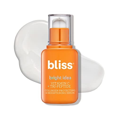 Bliss Bright Idea Vitamin C + Tri-Peptide Collagen Brightening Face Skincare Serum - Anti Aging, Boosts Skin Elasticity - Clean - Vegan & Cruelty-Free - 1 Fl Oz - Morena Vogue