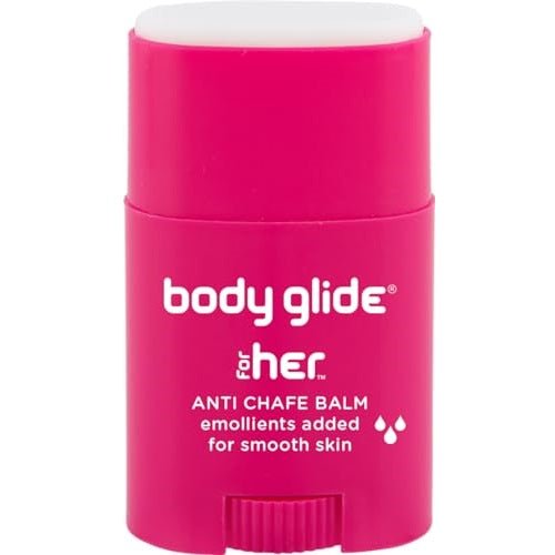 Body Glide For Her Anti Chafe Balm | Chafing stick with added emollients | Great for dry, sensitive skin and/or sensitive areas | Use on chest, bra, butt, groin, arm, and thigh chafing | 0.8oz - Morena Vogue