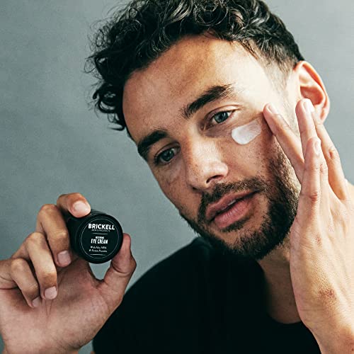 Brickell Men's Restoring Under Eye Cream for Men, Natural and Organic Anti Aging Eye Balm To Reduce Puffiness, Wrinkles, Dark Circles, Crows Feet and Under Eye Bags, 0.5 Ounce, Unscented - Morena Vogue