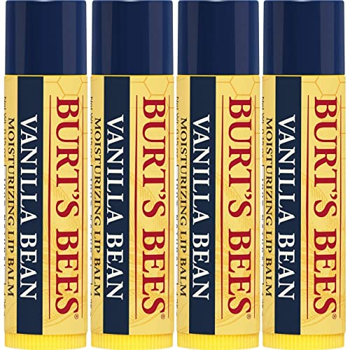 Burt's Bees 100% Natural Moisturizing Lip Balm, Vanilla Bean - 4 Tubes - Morena Vogue