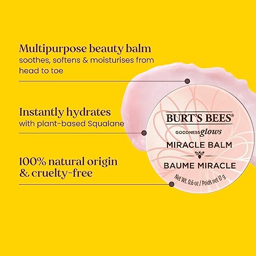 Burt's Bees 100% Natural Origin Goodness Glows Miracle Balm, Hydrates and Softens Dry Skin From Head To Toe, 0.6 Ounce Tin - Morena Vogue