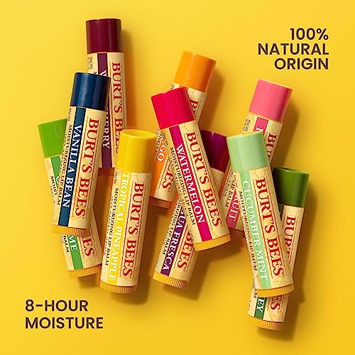 Burt's Bees Lip Balm Mothers Day Gifts for Mom - Original Beeswax, Lip Moisturizer With Responsibly Sourced Beeswax, Tint-Free, Natural Origin Conditioning Lip Treatment, 4 Tubes, 0.15 oz. - Morena Vogue