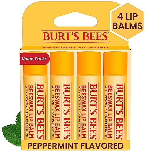 Burt's Bees Lip Balm Mothers Day Gifts for Mom - Original Beeswax, Lip Moisturizer With Responsibly Sourced Beeswax, Tint-Free, Natural Origin Conditioning Lip Treatment, 4 Tubes, 0.15 oz. - Morena Vogue