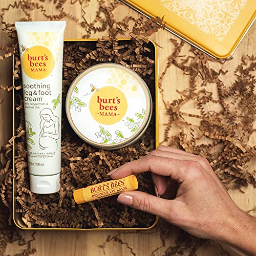 Burt's Bees Pregnancy Essentials Mothers Day Gifts Set, 3 Giftable Baby Shower Products & Must Have Baby Registry Items, Nourishing Skincare - Mama Belly Butter, Original Lip Balm, Leg & Foot Cream - Morena Vogue