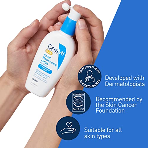 CeraVe AM Facial Moisturizing Lotion with SPF 30 | Oil-Free Face Moisturizer with SPF | Formulated with Hyaluronic Acid, Niacinamide & Ceramides | Non-Comedogenic | Broad Spectrum Sunscreen | 3 Ounce - Morena Vogue