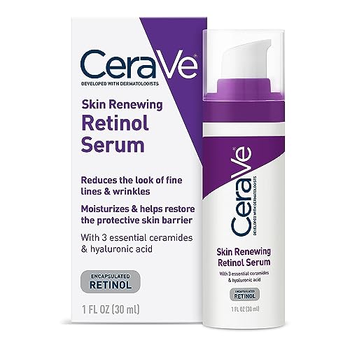 CeraVe Anti Aging Retinol Serum | Cream Serum for Smoothing Fine Lines and Skin Brightening | With Retinol, Hyaluronic Acid, Niacinamide, and Ceramides | 1 Ounce - Morena Vogue