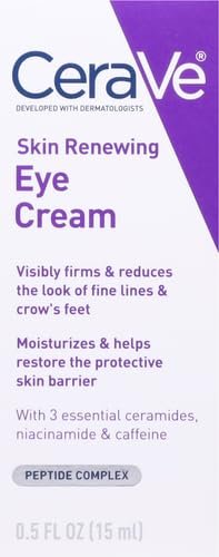 CeraVe Eye Cream for Wrinkles | Under Eye Cream with Caffeine, Peptides, Hyaluronic Acid, Niacinamide, and Ceramides for Fine Lines | Fragrance Free & Ophthalmologist Tested |0.5 Ounces - Morena Vogue