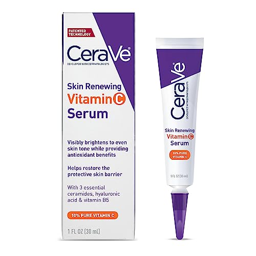 CeraVe Vitamin C Serum with Hyaluronic Acid | Skin Brightening Serum for Face with 10% Pure Vitamin C | Fragrance Free | 1 Fl. Oz - Morena Vogue