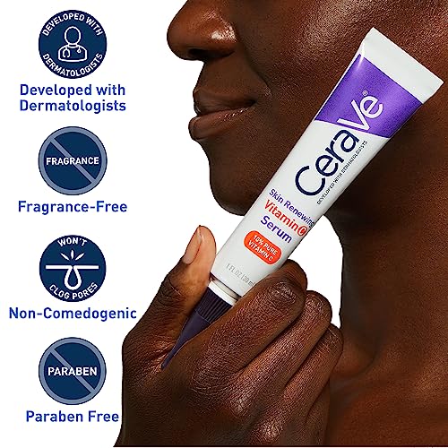 CeraVe Vitamin C Serum with Hyaluronic Acid | Skin Brightening Serum for Face with 10% Pure Vitamin C | Fragrance Free | 1 Fl. Oz - Morena Vogue