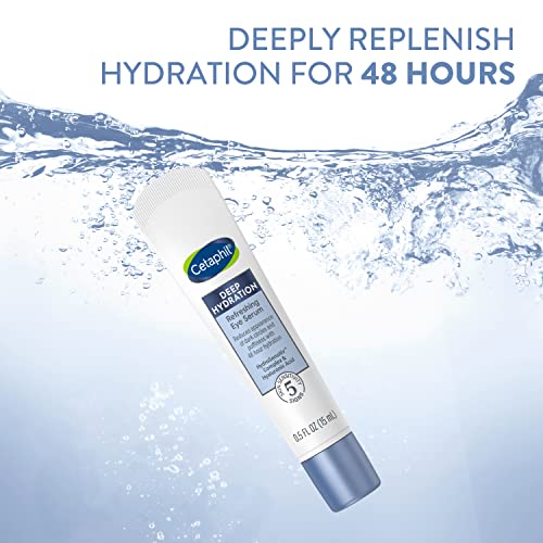 Cetaphil Deep Hydration Refreshing Eye Serum, 0.5 fl oz, 48Hr Hydrating Under Eye Cream to Reduce the Appearance of Dark Circles, With Hyaluronic Acid, Vitamin E & B5 (Packaging May Vary) - Morena Vogue