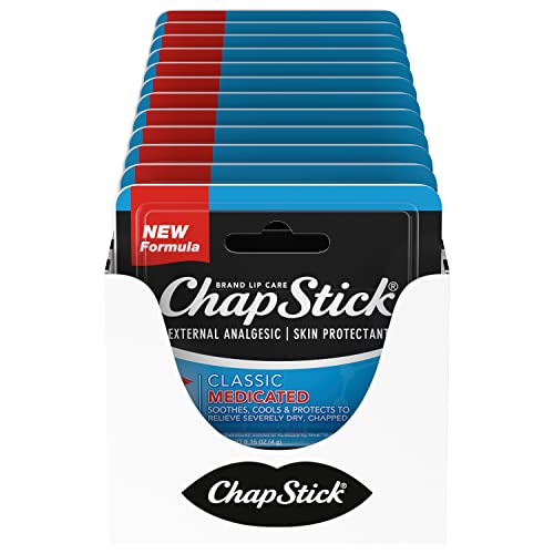 ChapStick Classic Medicated Lip Balm Tubes, Chapped Lips Treatment and Skin Protectant - 0.15x12 Oz - Morena Vogue