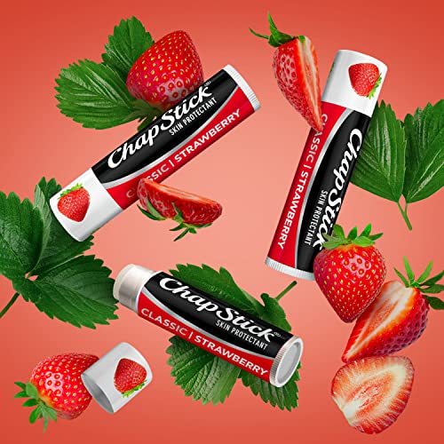 ChapStick Classic Strawberry Lip Balm Tube, Lip Care and Lip Moisturizer - 0.15 Oz - Morena Vogue