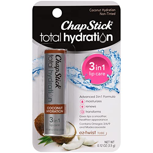 ChapStick Total Hydration Coconut Lip Balm Tube, Hydrating Coconut ChapStick for Lip Care - 0.12 Oz - Morena Vogue