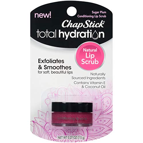 ChapStick Total Hydration Sugar Plum Flavor Conditioning Lip Scrub and Lip Exfoliator Jar - 0.27 Oz - Morena Vogue