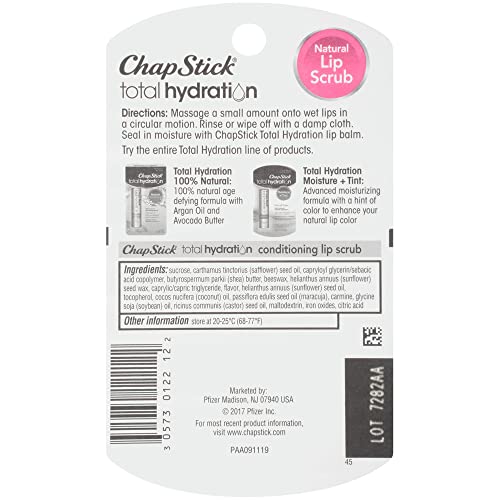 ChapStick Total Hydration Sugar Plum Flavor Conditioning Lip Scrub and Lip Exfoliator Jar - 0.27 Oz - Morena Vogue