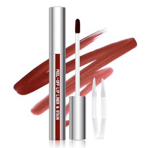 Cilrofelr Peel Off Lip Liner Stain, Long Wear Tattoo Lip Liner with Tweezer, Peel Off Lip Stain with Matte Finish, Long Lasting, Waterproof, Transfer-proof, Highly Pigmented Color (Cocoa) - Morena Vogue