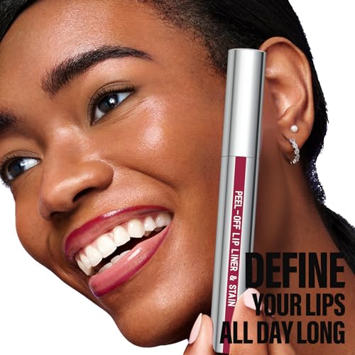 Cilrofelr Peel Off Lip Liner Stain, Long Wear Tattoo Lip Liner with Tweezer, Peel Off Lip Stain with Matte Finish, Long Lasting, Waterproof, Transfer-proof, Highly Pigmented Color (N-Mauve) - Morena Vogue