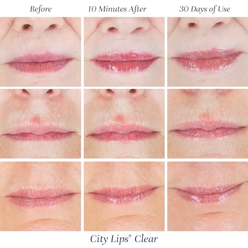 City Beauty City Lips Clear - Plumping Lip Gloss - Hydrate & Volumize - High Shine Lip Plumper - Hyaluronic Acid & Peptides Visibly Smooth Lip Wrinkles - Cruelty-Free - Morena Vogue