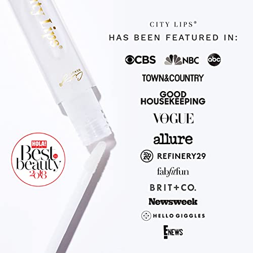 City Beauty City Lips Clear - Plumping Lip Gloss - Hydrate & Volumize - High Shine Lip Plumper - Hyaluronic Acid & Peptides Visibly Smooth Lip Wrinkles - Cruelty-Free - Morena Vogue