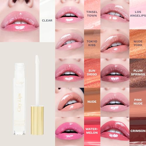 City Beauty City Lips Clear - Plumping Lip Gloss - Hydrate & Volumize - High Shine Lip Plumper - Hyaluronic Acid & Peptides Visibly Smooth Lip Wrinkles - Cruelty-Free - Morena Vogue