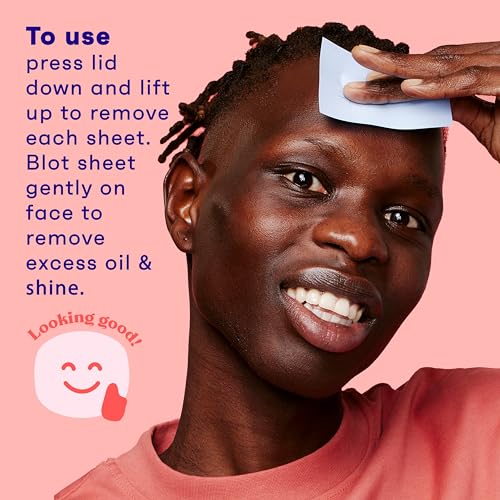 Clean & Clear Oil Absorbing Facial Sheets, Portable Blotting Papers for Face & Nose, Absorbing Blotting Sheets for Oily Skin to Instantly Remove Excess Oil & Shine, 3 x 50 ct - Morena Vogue