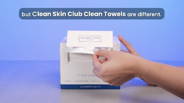 Clean Skin Club Clean Towels XL, 100% USDA Biobased Face Towel, Disposable Face Towelette, Makeup Remover Dry Wipes, Ultra Soft, 50 Ct, 1 Pack - Morena Vogue