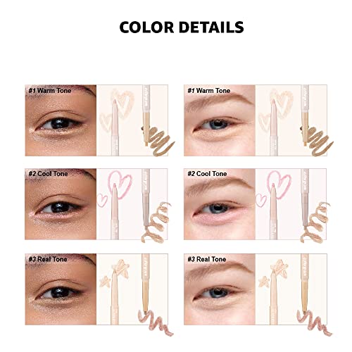 COLORGRAM Under Eye Highlighter Stick 01 Warm Tone | Silky-smooth Long-lasting Highlighter & Contouring Stick for Smudge-proof Shining Daily Makeup - Morena Vogue