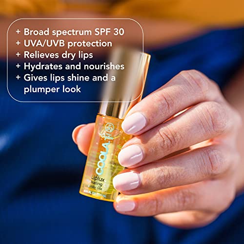 COOLA Organic Liplux Lip Oil And Lip Gloss Sunscreen With SPF 30, Dermatologist Tested Lip Balm For Daily Protection, Vegan And Gluten Free, 0.11 Fl Oz - Morena Vogue