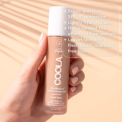 COOLA Organic Rosilliance BB Cream With SPF 30, Tinted Moisturizer Sunscreen & Foundation, Dermatologist Tested, 1.5 Fl Oz - Morena Vogue