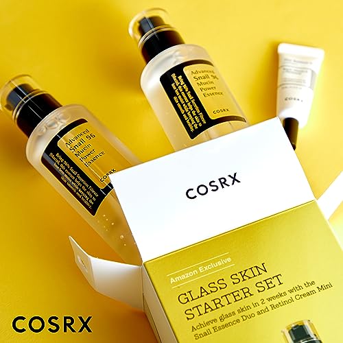 COSRX Glass Skin Starter Set, Advanced Snail 96 Mucin Power Essence (3.38 fl.oz*2) & Retinol 0.1 Cream Mini (0.1 oz), Daily Hydrating & Firming Skincare Kit for Beginners, Gift Set, Korean Skincare - Morena Vogue