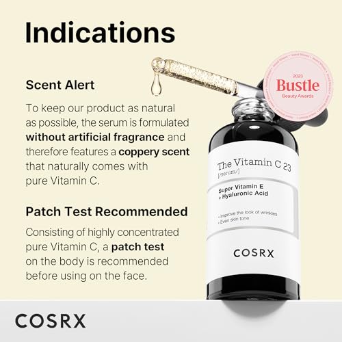 COSRX Pure Vitamin C 23% Serum with Vitamin E & Hyaluronic Acid, Brightening & Hydrating Facial Serum for Fine Lines, Uneven Skin Tone & Dull Skin, 0.7oz/20g, Korean Skincare - Morena Vogue