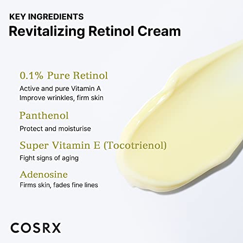 COSRX Retinol Cream, 0.67 Oz, Anti-aging Eye & Neck Cream with Retinoid Treatment to Firm Skin, Reduce Wrinkles, Fine Lines, Signs of Aging, Gentle Daily Korean Skincare (Retinol 0.1% Cream) - Morena Vogue