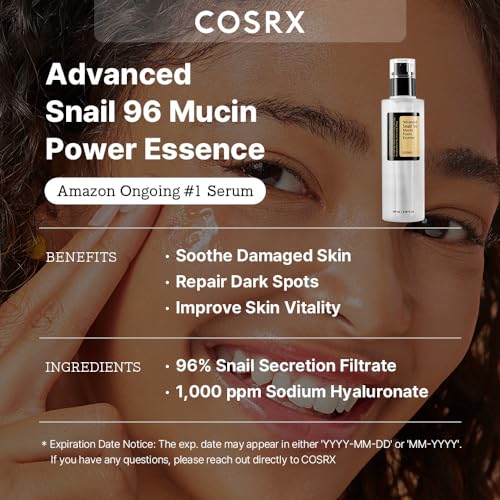 COSRX Snail Mucin 96% Power Repairing Essence 3.38 fl.oz 100ml, Hydrating Serum for Face with Snail Secretion Filtrate for Dull Skin & Fine Lines, Korean Skincare - Morena Vogue